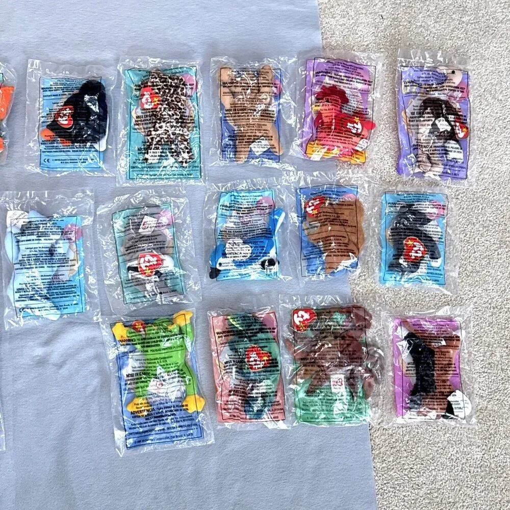 McDonalds Ty Teenie Beanie Babies 1998 1999 Lot Of 24 Complete Sets Plush Favors - Picture 11 of 16